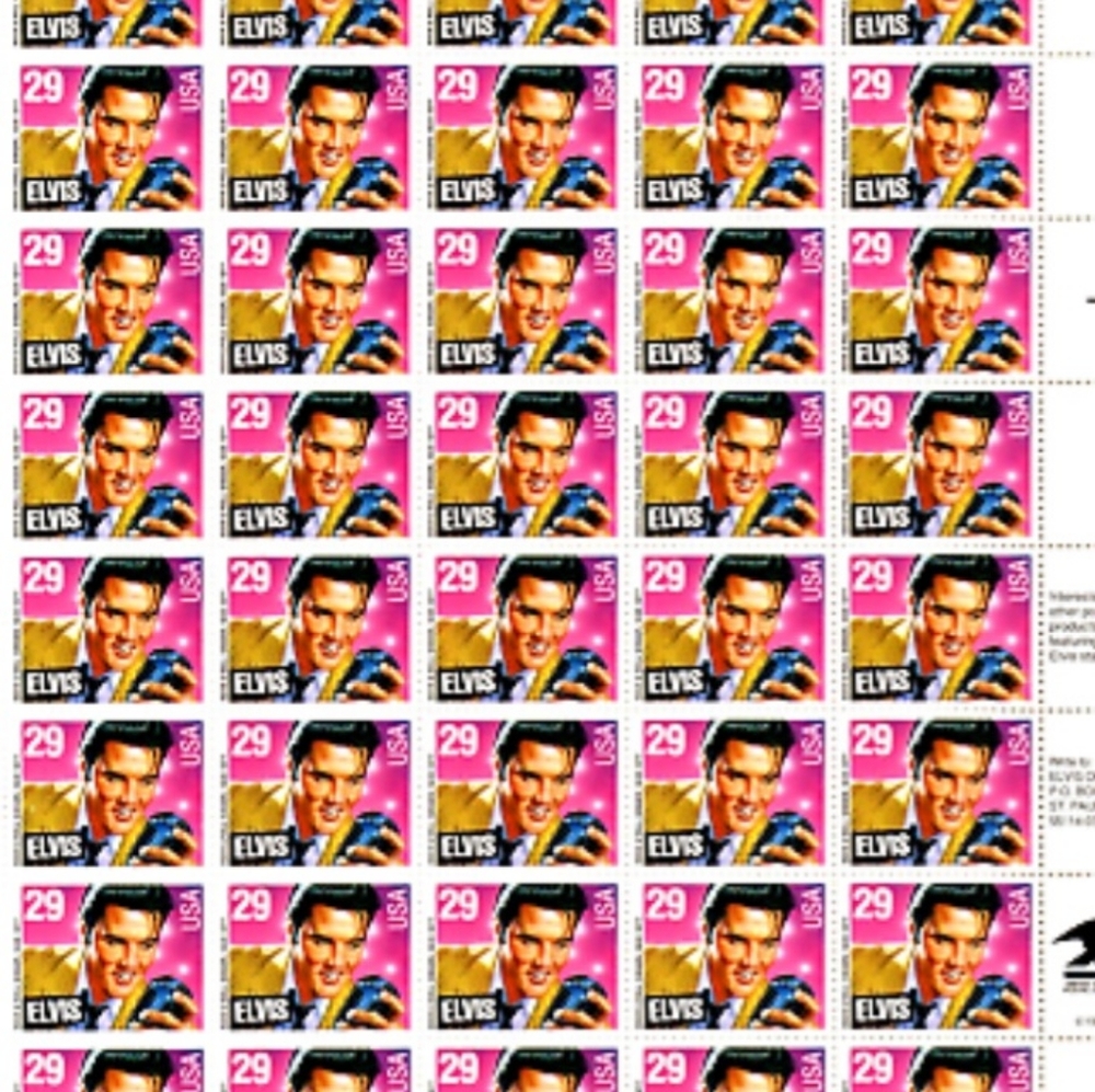 Vintage Elvis Stamps 29 cent uncut